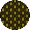 thumbnail image 1 of Ahgly Company Tapis Rond Lavable en Machine Intérieur Transitionnel Brun Bronze Foncé, 4 Pieds Rond, 1 of 7