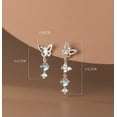 thumbnail image 2 of EOEMY 925 Sterling Silver Butterfly Stud Earrings / Butterflies / Studs / Earrings, 2 of 6