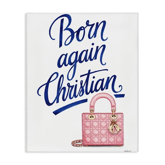Glam Born Again Christian Canvas Wall Art, design by Amanda Greenwood