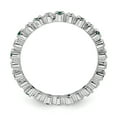 thumbnail image 2 of 925 Sterling Silver Created Emerald Diamond Stackable Ring Birthstone May Gemstone Fancy, 2 of 8