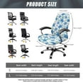 thumbnail image 6 of FKELYI Coral Blue Turtle Starfish Print Office Chair Cover Computer Chair Covers Removable Chair Protector Slipcover Stretch Fabric Boss Chair Covers for Home Office, Large, 6 of 6