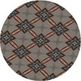 thumbnail image 1 of Ahgly Company Indoor Round Patterned Chocolate Brown Novelty Area Rugs, 7' Round, 1 of 6