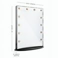 thumbnail image 3 of Impressions Vanity Hollywood Glow XL Vanity Mirror with Lights and Dimmer Switch (Pro Black), 3 of 4