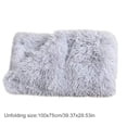 thumbnail image 3 of Langgg Pet Blanket Plush Small Animals Mat Warm Soft Pad 2 Layer Carpet Bed Couch Throw Rug, Light Gray, L, 3 of 6