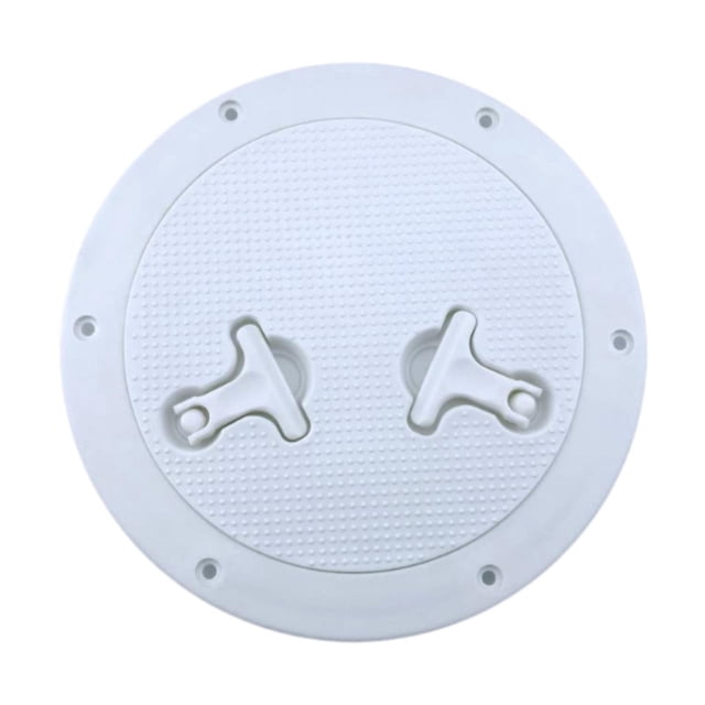 S SERENABLE Marine Boat Deck Cover Reinforced Two Rotatable Handles Inspection Lid White