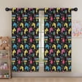 thumbnail image 5 of Blackout Kids Curtains,Colorful Controllers Games Icons Black Pattern Childrens Insulated Curtains Set Of 2,Bedroom Essentials,Toddler Room Decor 52"x63", 5 of 5