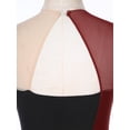 thumbnail image 6 of Vxuxlje Lyrical Dance Dress for Women Sleeveless Color Block Skirted Leotard Figure Skating Dresses Burgundy XXL, 6 of 7