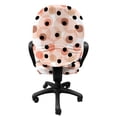 thumbnail image 3 of Abstract Office Chair Slipcover, Round Intricate Blots on a Plain Background, Protective Stretch Decorative Fabric Cover, Standard Size, Pale Rust Charcoal Grey, by Ambesonne, 3 of 5