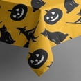 thumbnail image 5 of Halloween Black Cats Witches and Pumpkins Square Tablecloth,Waterproof Square Table Cover,Wipeable Spillproof Washable Table Cover for Home Kitchen Party Decor 60"x60"(152x152cm), 5 of 6