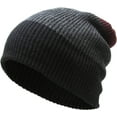 thumbnail image 2 of Tri-Tone Slouch Beanie Snug Baggy Fit Skull Cap Winter Hat Ski, 2 of 6