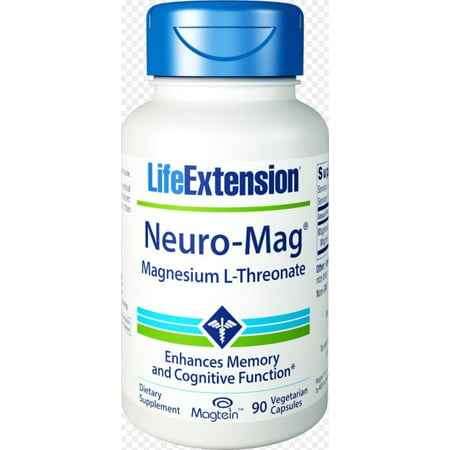 Life Extension Neuro-Mag Magnesium L-Threonate Vegetarian Capsules, 90 (Best Magnesium Threonate Supplement)
