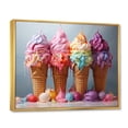 thumbnail image 2 of Designart "Food Ice Cream Painting II" Food & Beverage Floater Framed Wall Decor, 2 of 7