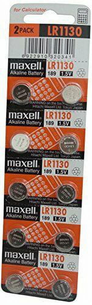 Maxell LR1130 189 389 Alkaline Coin Cell Battery, 2 Pack (2 Batteries)