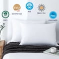 thumbnail image 7 of Peace Nest Grey Down Feather Pillow Single Pack for Sleeping, 100% Breathable Skin-friendly Cotton Cover 233 Thread Count, White, King Size, 20x36 inches, 7 of 7