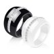 thumbnail image 2 of Anillo de cerámica en blanco y negro transparente romántico de lujo, joyería para mujer, accesorios, anillo de joyería de moda con cristal brillante, 7, blanco, 2 of 5