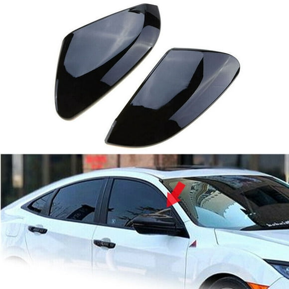 for Honda 10th for Civic 2016-21 Additional Mirror Cover Glossy Black -
