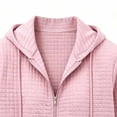 thumbnail image 5 of Bxsruta Mens Zip Up Hoodie Quilted Long Sleeve Casual Sweatshirt Jacket with Drawstring, 5 of 6