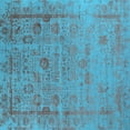thumbnail image 1 of Ahgly Company Indoor Square Oriental Light Blue Industrial Area Rugs, 6' Square, 1 of 4
