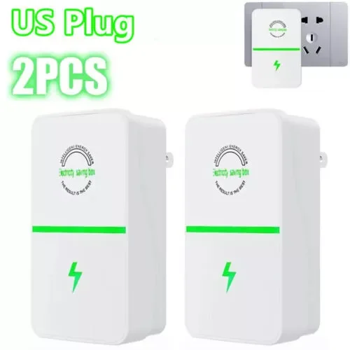 2 x Energy Saving Device New Elon Musk 90V-250V Stop-Watt Energy Saver Household