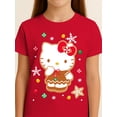 thumbnail image 4 of Sanrio Hello Kitty Gingerbread Girls Graphic Tee with Short Sleeves, Sizes 4-16, 4 of 4