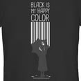 thumbnail image 2 of Junior's Wednesday Black Is My Happy Color Silhouette  Graphic Tee Black Medium, 2 of 3
