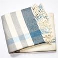 thumbnail image 1 of HomeRoots 475707 Plush Multi Blue Plaid Throw Blanket with Tassels, 1 of 1