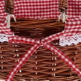 thumbnail image 3 of CIMAXIC New Picnic Basket Wicker Rectangular 1Set, 3 of 8