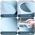 thumbnail image 5 of Striped Trash Can for Home Use Plastic Waste Bin with Bag Retainer Ring 3-Gallon Trash Bin for Kitchen Bathroom Bedroom Office Living Room Open-Top Design, Decorative Garbage Bin for Small Spaces, 5 of 6