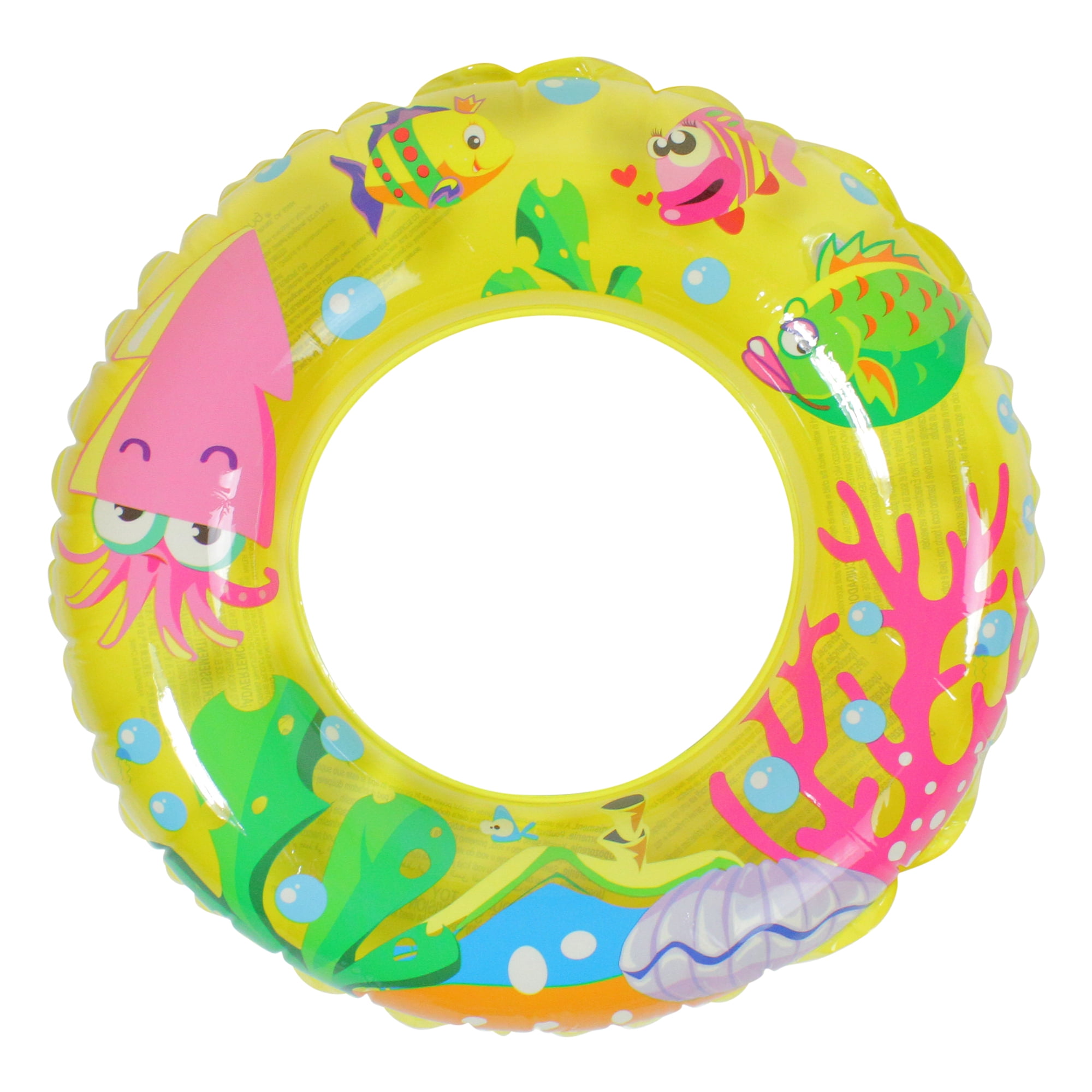 Brand New & Sealed green 24" Inflatable Fish Swim Ring for ages 4+ 