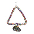 thumbnail image 1 of Large Triangle Bird Rope Swing Perch,Safe To Climb and Chew Bird Swing Toy,Bird Cage Toy Accessory for Cockatiels Parakeets[S], 1 of 8