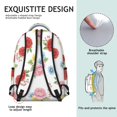 thumbnail image 5 of Pioneer Flower Floral Print Pattern Backpack for School, Cute School Bag with Adjustable Shoulder Straps and Padded Back, 15.3"x11"x7.1", 5 of 5