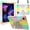 Colorful/Rosegold, variant on for iPad Pro 11 2022/2021/2020/2018/Air 4/Air 5 Case for Kids, with Butterfly Wings Kickstand Pencil Holder Shoulder Strap Heavy Duty Rugged 2 In 1 Silicone PC Cover, Pink Beige