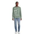 thumbnail image 2 of Be Optimistic and Socail Men's & Big Men's Fleece Crewneck Sweatshirt, Sizes S-3XL, 2 of 5