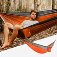 thumbnail image 1 of Xihbxyly Hamaca Naranja para Exteriores, Tela Cómoda, Correas para Árboles Incluidas, Capacidad de 204 Kg, Almacenamiento Portátil y Compacto, Ideal para Camping y Ocio, Tamaño 300 × 200 Cm, 1 of 7