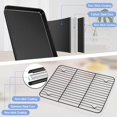 thumbnail image 4 of Toaster Oven Pan with Cooling Rack Set Carbon Steel Small Baking Pan Tray with Nonstick Rack for Baking Roasting Heavy Duty Easy Clean, 4 of 7