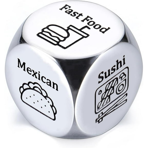 6 Year Anniversary Iron Gift for Him Her - Food Dice Valentines Day Gifts for Couple Boyfriend Husband Christmas Birthday Wedding Honeymoon Gifts, Iron Gifts for 6th Anniversary Month