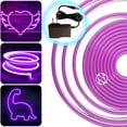 thumbnail image 2 of Tira LED NEÓN morada FLEXIBLE UNICOLOR 5 METROS con conector DOSYU DY-YL08E, 2 of 4