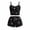 Black, variant on Cekizud Womens Pajamas Printed Bowknot Camisole Pajama Set Cute Homewear,Sizes S-2XL