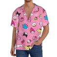 thumbnail image 7 of Lsque Sanrio print Men's Cuban Collar Short Sleeve Shirt Summer Beachwear Casual Button Down Fashionable Vacation Leisure Shirt-XX-Large, 7 of 7