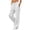 White#, variant on Iroehba Pants for Women Relaxed Mid Waist Solid Trousers Drawstring Sweatpants with Roomier Wide Leg Cut, With Side Pockets for Weekend Trips and Casual Outfit Matching