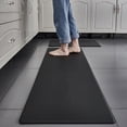thumbnail image 1 of Non Skid Waterproof Kitchen Mats Anti-fatigue Thick Cushioned Floor Rug（black）, 1 of 7