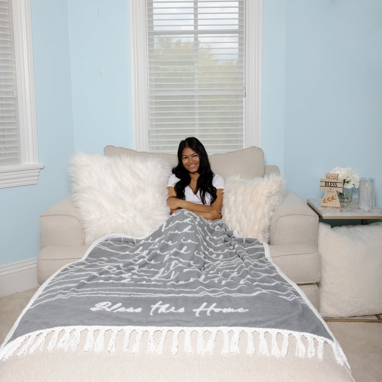 ラグ・カーペット BLESS Holidaylockdown Blanket Bless This Home