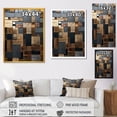 thumbnail image 4 of Designart "Brown Mosaic Tile Charm" Abstract Canvas Wall Art - Modern Brown Abstract Tiles Entryway Wall Art Print, 4 of 6