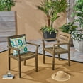 thumbnail image 4 of GDF Studio Stanford Outdoor Rustic Acacia Wood Dining Chairs with Slat Seats (Set of 2), Dark Brown, 4 of 8