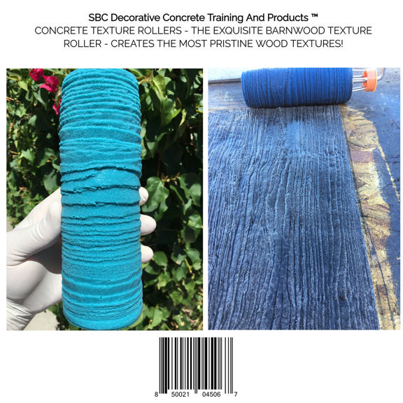 SBC Barnwood Concrete Texture Roller, Durable Paint Roller Cover