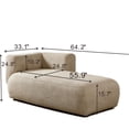 thumbnail image 7 of Miniyam Boucle Chaise Lounge Chair, One Arm Upholstered Chaise Sofa with Single-Sided Back and Legs for Living Room, Camel, 7 of 7