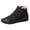 Black, variant on Women's Lace-Up Ankle Boots, Round Toe Side Zipper Retro Short Boots,Black,US:8.5