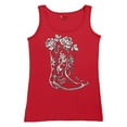 thumbnail image 5 of Country Girl Boots Women's Tank Top Vintage Cowgirl Western Floral Southern Rustic Country Style Cute Roses Rodeo, 5 of 7