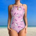 thumbnail image 2 of Hello Kitty Women's One Piece Swimsuit High Neck Tummy Control Swimwear Bathing Suit, 2 of 7