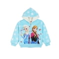 thumbnail image 1 of Chaqueta para niñas con capucha Invierno Nuevo Plus Terciopelo Algodón grueso Ropa para niños Bebé Niños Abrigo de Navidad Ropa de salida Frozen Elsa130 (5T-6T) Gao Jinjia LED, 1 of 2
